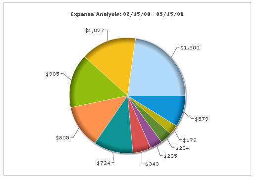 Yodlee MoneyCenter - Expense Analysis - Fusion Charts Mockup_1244618196573
